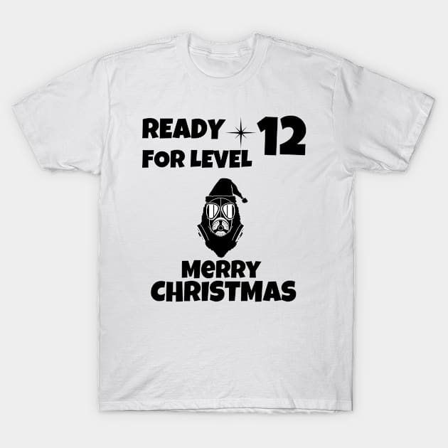 Quarantined Christmas Level 12 Black T-Shirt by NickDsigns